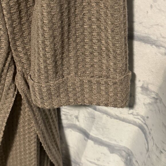 Mittoshop Cardigan Womens S/M Brown Button Front Long Sleeve Side Slit - Picture 7 of 16